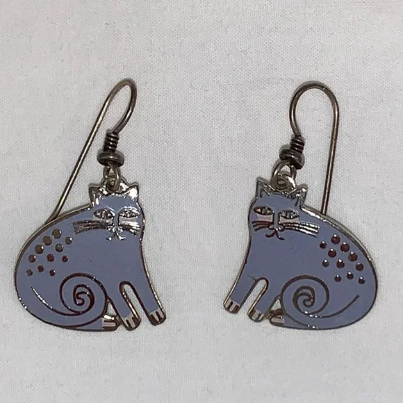 Vintage Laurel Burch Feshire Cat earrings - Picture 4 of 10
